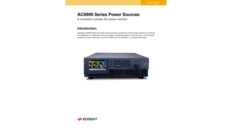 AC6900 Series Power Sources A Complete Three-Phase AC Power Solution